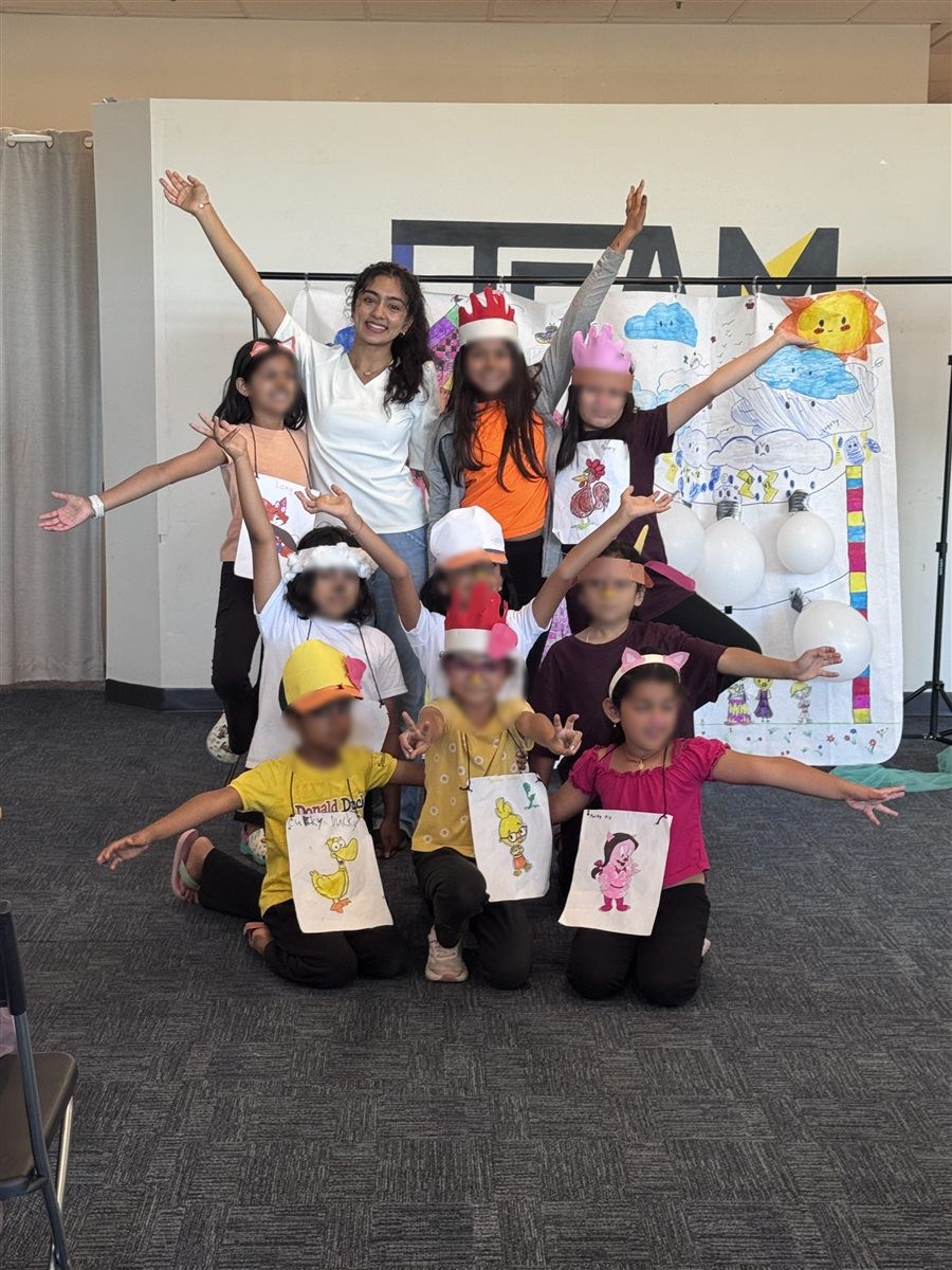Neti and campers in costume after the 2026 Bollywood Musical Camp finale