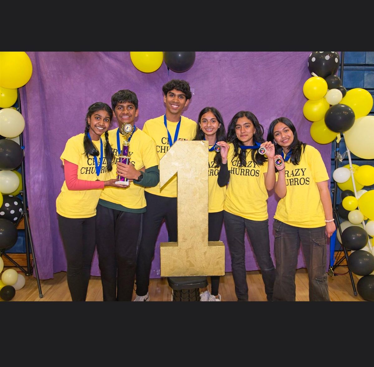 Destination Imagination team celebrating