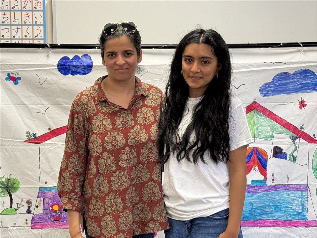 Neti with her Kathak teacher